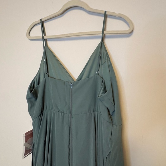NWT Birdy Grey Kaia Sea Glass Bridesmaids Dress Green Long Chiffon XXL - Picture 12 of 15